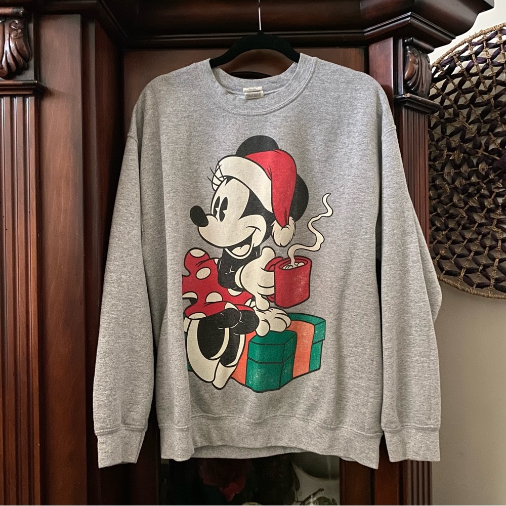 Disney Mickey Mouse Sweatshirt Pullover Women's Crewneck Sweater Sz. Large